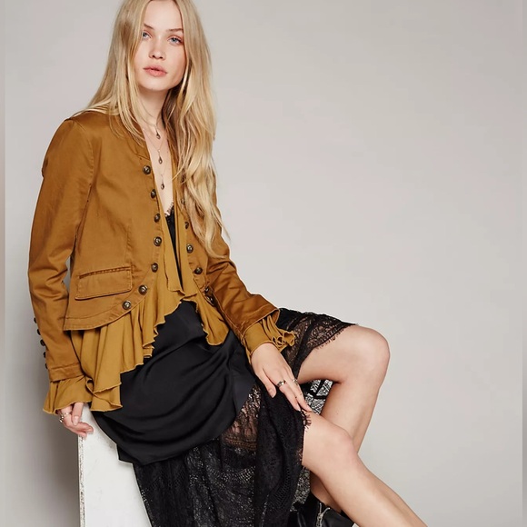 Like 🆕 Free People | Romantic Ruffle Jacket Small - Picture 5 of 16